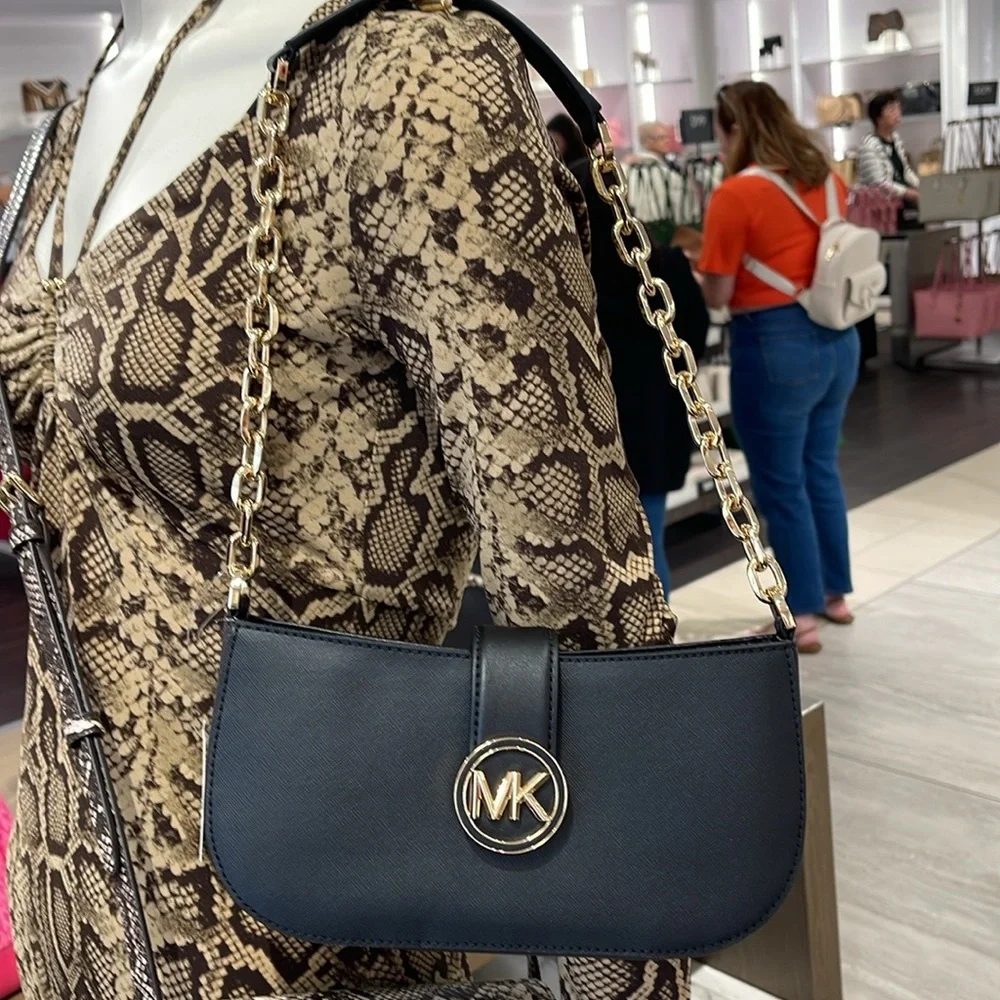 MICHAEL KORS
Carmen Small Shoulder Bag
Black 
NWT - Picture 3 of 16